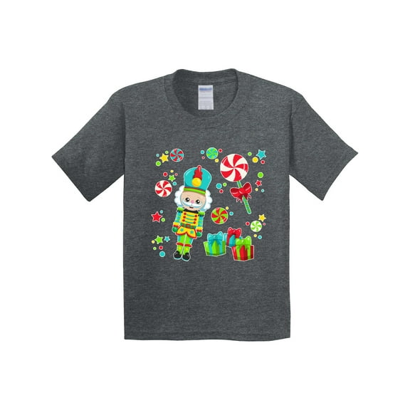 Inktastic Holiday Nutcracker and Candy for Christmas Youth T-Shirt