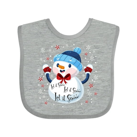 Inktastic Holiday Snowman Boys or Girls Baby Bib