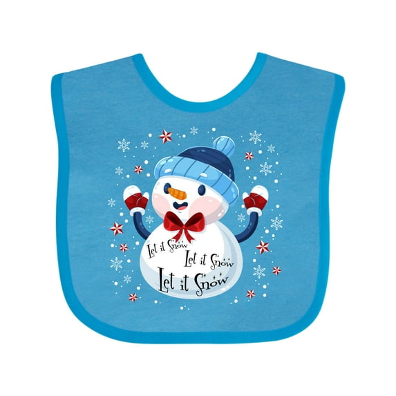 Inktastic Holiday Snowman Boys or Girls Baby Bib