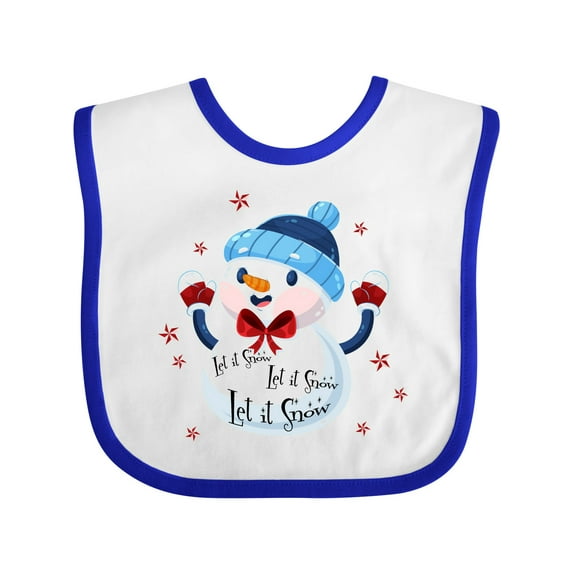Inktastic Holiday Snowman Boys or Girls Baby Bib