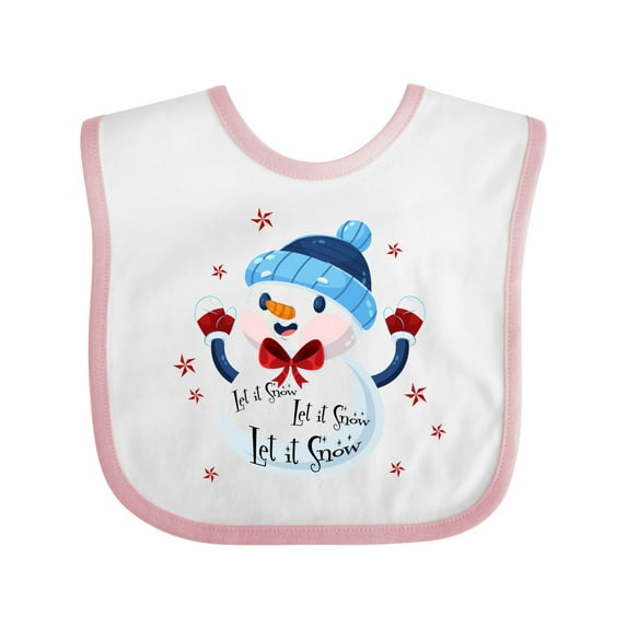 Inktastic Holiday Snowman Boys or Girls Baby Bib