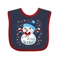 thumbnail image 1 of Inktastic Holiday Snowman Boys or Girls Baby Bib, 1 of 4