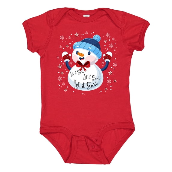Inktastic Holiday Snowman Boys or Girls Baby Bodysuit