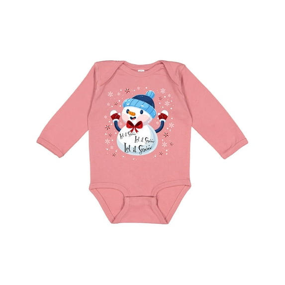 Inktastic Holiday Snowman Boys or Girls Long Sleeve Baby Bodysuit