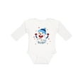 thumbnail image 1 of Inktastic Holiday Snowman Boys or Girls Long Sleeve Baby Bodysuit, 1 of 5