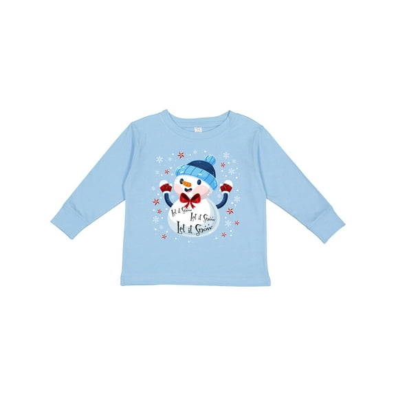 Inktastic Holiday Snowman Boys or Girls Long Sleeve Toddler T-Shirt