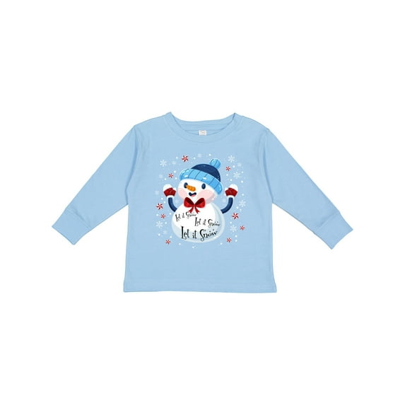 Inktastic Holiday Snowman Boys or Girls Long Sleeve Toddler T-Shirt