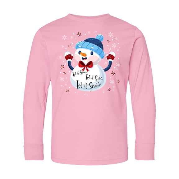 Inktastic Holiday Snowman Long Sleeve Youth T-Shirt