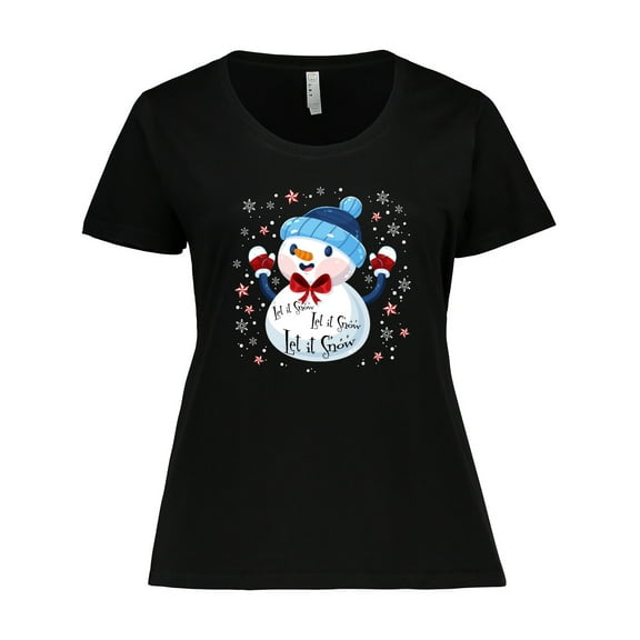 Inktastic Holiday Snowman Women's Plus Size T-Shirt
