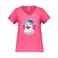 thumbnail image 1 of Inktastic Holiday Snowman Women's Plus Size V-Neck T-Shirt, 1 of 4