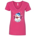 thumbnail image 1 of Inktastic Holiday Snowman Women's V-Neck T-Shirt, 1 of 5
