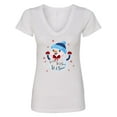 thumbnail image 1 of Inktastic Holiday Snowman Women's V-Neck T-Shirt, 1 of 5