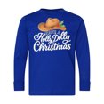 thumbnail image 1 of Inktastic Holly Dolly Christmas Cowboy Hat Festive Long Sleeve Youth T-Shirt, 1 of 5