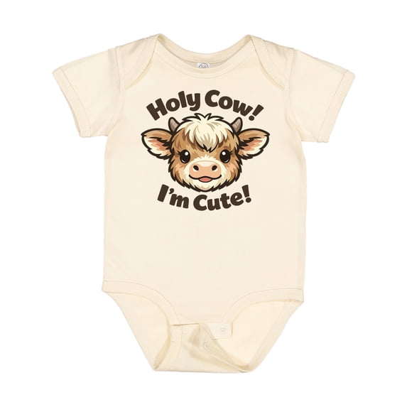 Inktastic Holy Cow I'm Cute Boys or Girls Baby Bodysuit