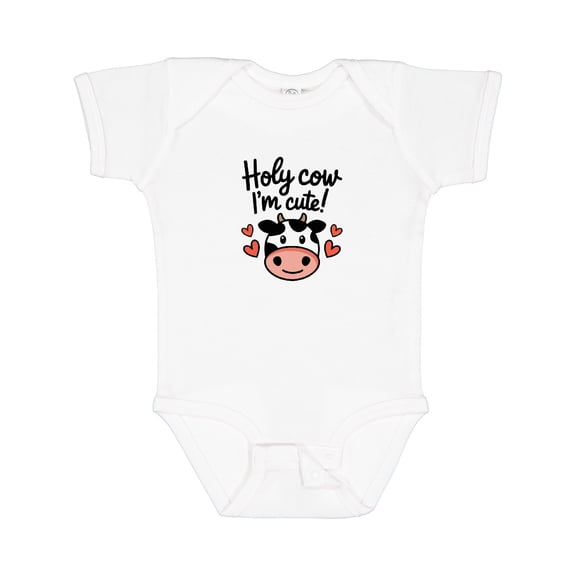 Inktastic Holy Cow I'm Cute Boys or Girls Baby Bodysuit