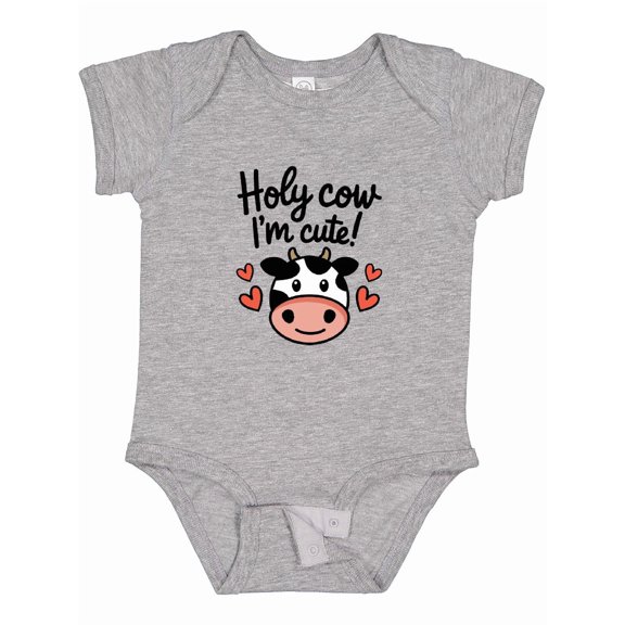 Inktastic Holy Cow I'm Cute Boys or Girls Baby Bodysuit