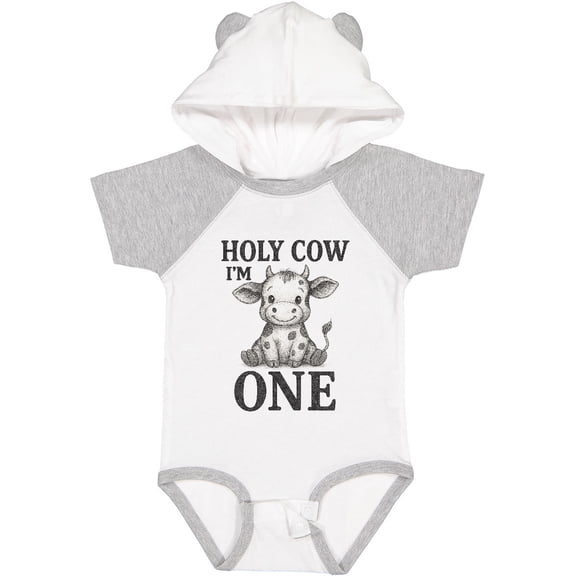 Inktastic Holy Cow I'm One Birthday Boys or Girls Baby Bodysuit