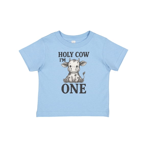 Inktastic Holy Cow I'm One Birthday Boys or Girls Baby T-Shirt