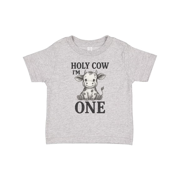 Inktastic Holy Cow I'm One Birthday Boys or Girls Baby T-Shirt