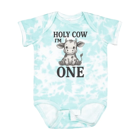 Inktastic Holy Cow I'm One Boys or Girls Baby Bodysuit
