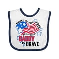thumbnail image 1 of Inktastic Home of the Free Because My Daddy is Brave Boys or Girls Baby Bib, 1 of 4