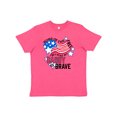 thumbnail image 1 of Inktastic Home of the Free Because My Daddy is Brave Youth T-Shirt, 1 of 5