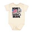 thumbnail image 1 of Inktastic Home of the Free Because My Daddy is Brave with Flag Boys or Girls Baby Bodysuit, 1 of 5