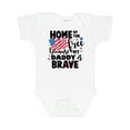 thumbnail image 1 of Inktastic Home of the Free Because My Daddy is Brave with Flag Boys or Girls Baby Bodysuit, 1 of 5