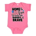 thumbnail image 1 of Inktastic Home of the Free Because My Daddy is Brave with Flag Boys or Girls Baby Bodysuit, 1 of 5