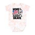 thumbnail image 1 of Inktastic Home of the Free Because My Daddy is Brave with Flag Boys or Girls Baby Bodysuit, 1 of 5