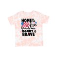thumbnail image 1 of Inktastic Home of the Free Because My Daddy is Brave with Flag Boys or Girls Toddler T-Shirt, 1 of 5