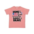 thumbnail image 1 of Inktastic Home of the Free Because My Daddy is Brave with Flag Boys or Girls Toddler T-Shirt, 1 of 5