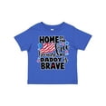 thumbnail image 1 of Inktastic Home of the Free Because My Daddy is Brave with Flag Boys or Girls Toddler T-Shirt, 1 of 5