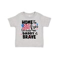 thumbnail image 1 of Inktastic Home of the Free Because My Daddy is Brave with Flag Boys or Girls Toddler T-Shirt, 1 of 5