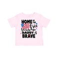 thumbnail image 1 of Inktastic Home of the Free Because My Daddy is Brave with Flag Boys or Girls Toddler T-Shirt, 1 of 5