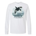 thumbnail image 1 of Inktastic Homer Alaska Whale Long Sleeve T-Shirt, 1 of 5
