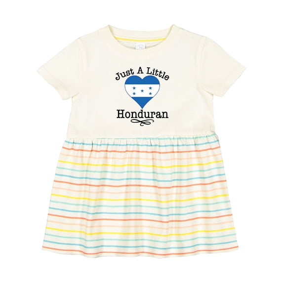 Inktastic Honduras Flag Heart Just a Little Honduran Girls Baby Dress