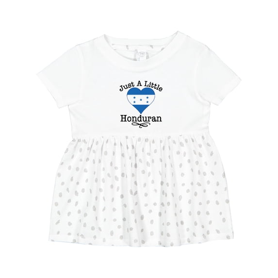 Inktastic Honduras Flag Heart Just a Little Honduran Girls Baby Dress
