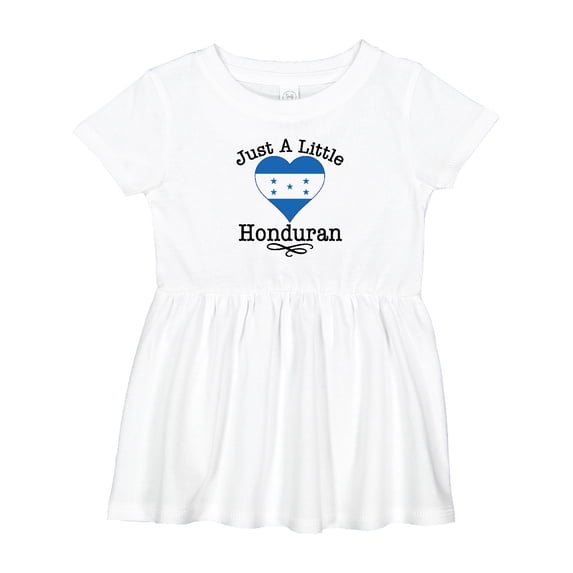 Inktastic Honduras Flag Heart Just a Little Honduran Girls Baby Dress