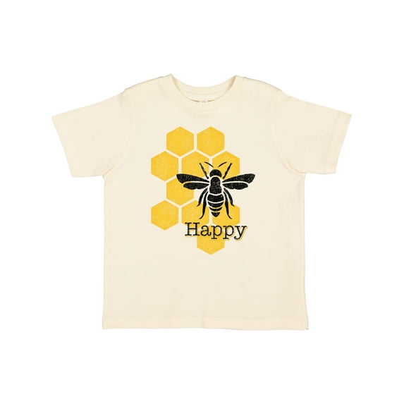 Inktastic Honeycomb Bee Happy Boys or Girls Toddler T-Shirt