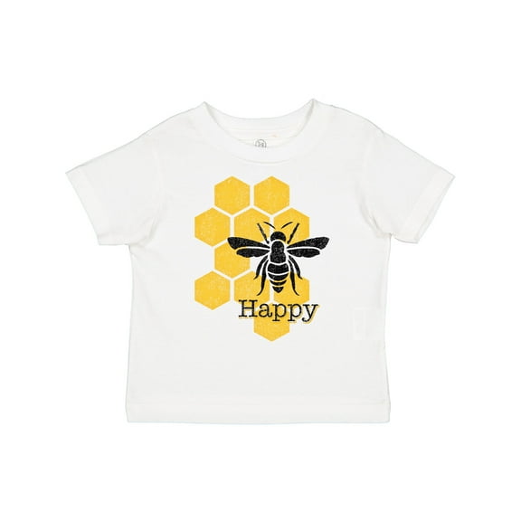 Inktastic Honeycomb Bee Happy Boys or Girls Toddler T-Shirt