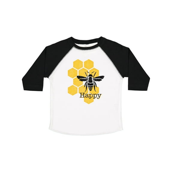Inktastic Honeycomb Bee Happy Boys or Girls Toddler T-Shirt