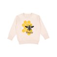thumbnail image 1 of Inktastic Honeycomb Bee Happy Toddler Sweatshirt, 1 of 4