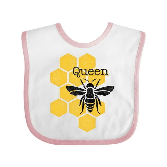 Inktastic Honeycomb Queen Bee Girls Baby Bib