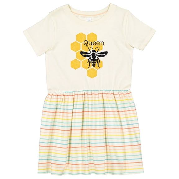 Inktastic Honeycomb Queen Bee Girls Toddler Dress
