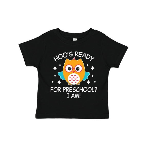 Inktastic Hoo's Ready for Preschool I Am with Cute Owl Boys or Girls Toddler T-Shirt