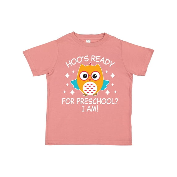 Inktastic Hoo's Ready for Preschool I Am with Cute Owl Boys or Girls Toddler T-Shirt