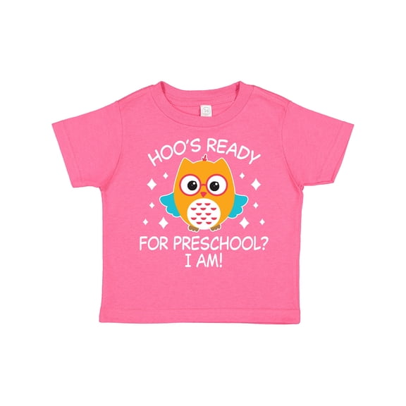 Inktastic Hoo's Ready for Preschool I Am with Cute Owl Boys or Girls Toddler T-Shirt