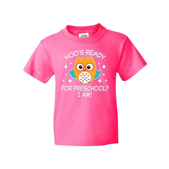 Inktastic Hoo's Ready for Preschool I Am with Cute Owl Youth T-Shirt