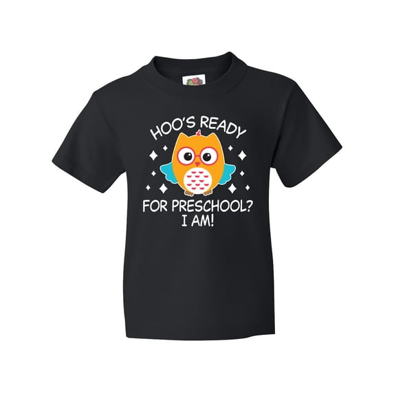 Inktastic Hoo's Ready for Preschool I Am with Cute Owl Youth T-Shirt